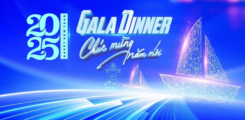 Banner poster chúc mừng năm mới 2025 gala dinner happy new year tet holiday, poster tết